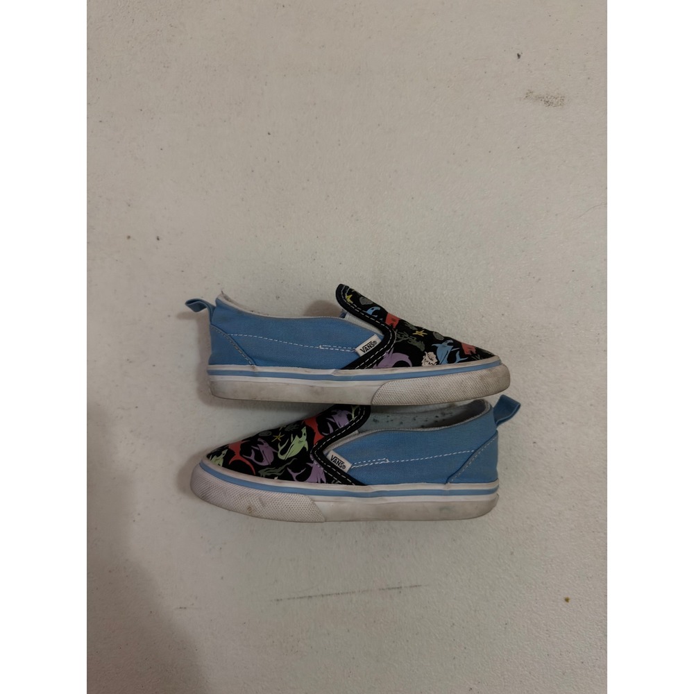 Vans Slip-On Glow Shark Blue Black Toddler 10.0 #3080